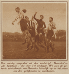 873266 Afbeelding van een spelmoment uit de voetbalwedstrijd Hercules (Utrecht) tegen De Spartaan (Amsterdam) op het ...